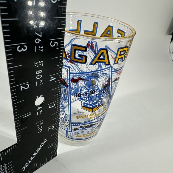Niagra Falls Glass Tumbler Gold Rim Vintage Collectible Free Shipping - Picture 10 of 14